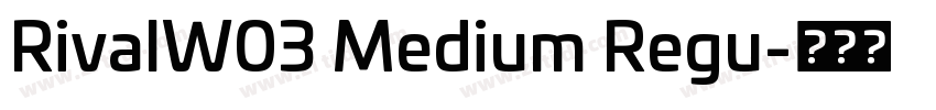 RivalW03 Medium Regu字体转换